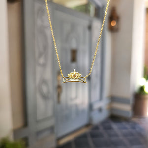 Tiana Water Lily Crown Necklace