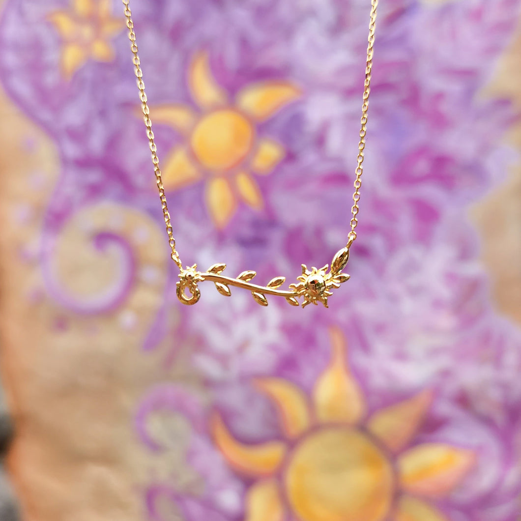 Rapunzel Sun and Pascal Wall Necklace