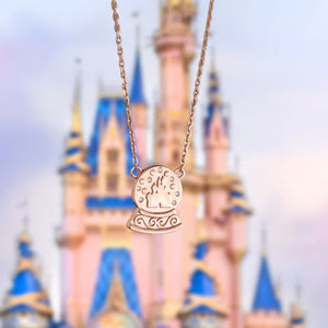 Snow Globe Castle Necklace