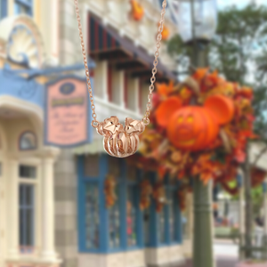 Magic Pumpkin Leaf Bow Necklace