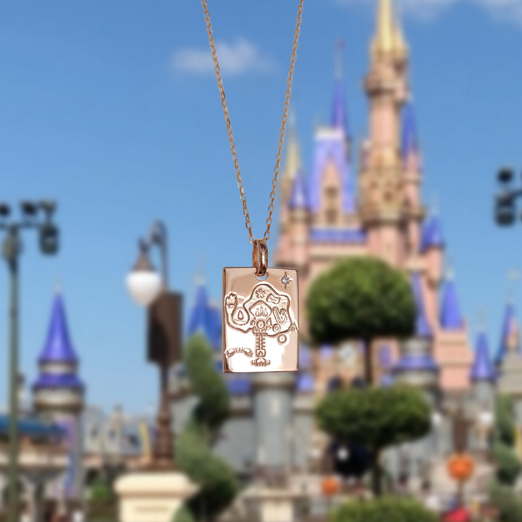 Kingdom Park Map Necklace