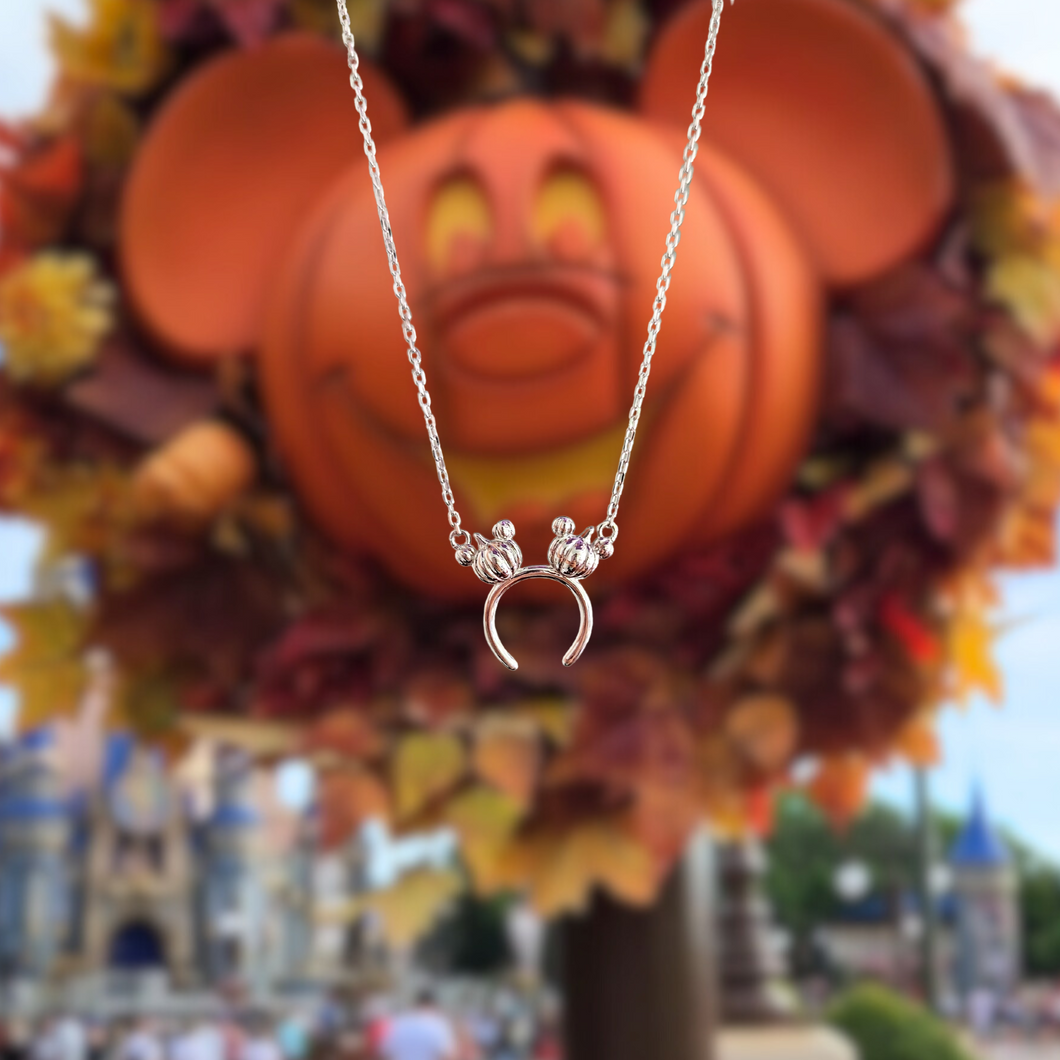 Mickey Pumpkin Ears Necklace