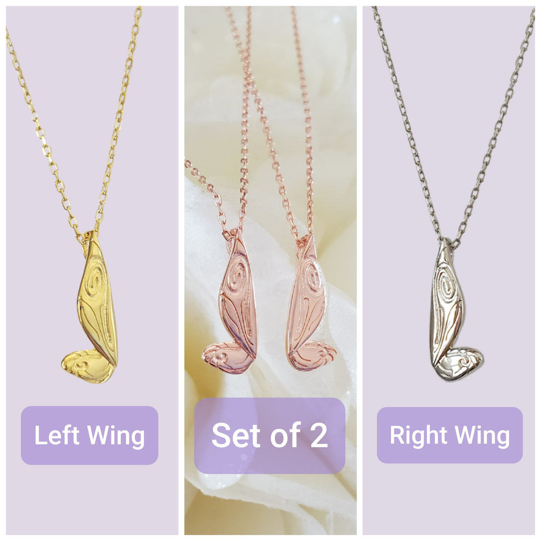 Best Friend Fairy Wing Necklaces