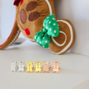 Gingerbread Mickey & Minnie Earrings