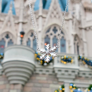 Snowflake Hidden Mickey Necklace